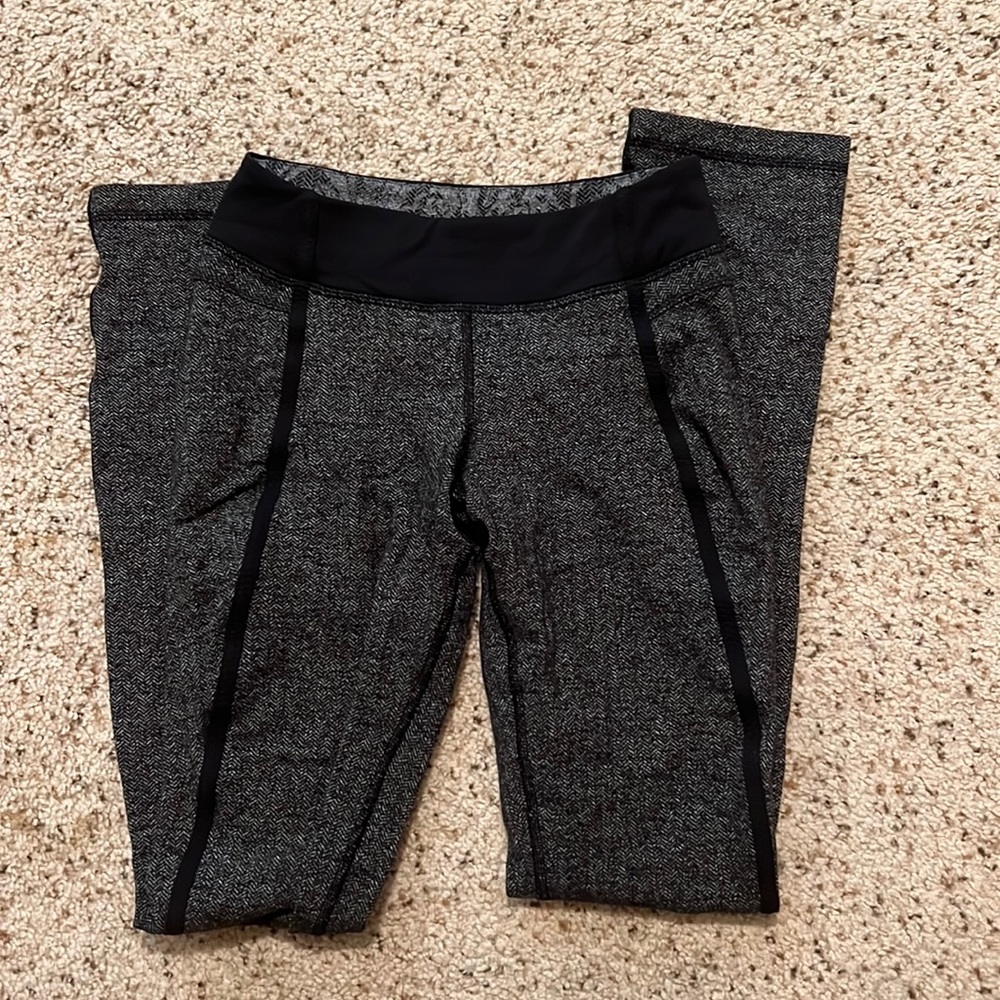 Lululemon Thick, wide calf yoga pants.